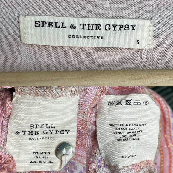 SOLD Spell Poinciana Pink Floral Mini Dress S - Picture 12 of 12